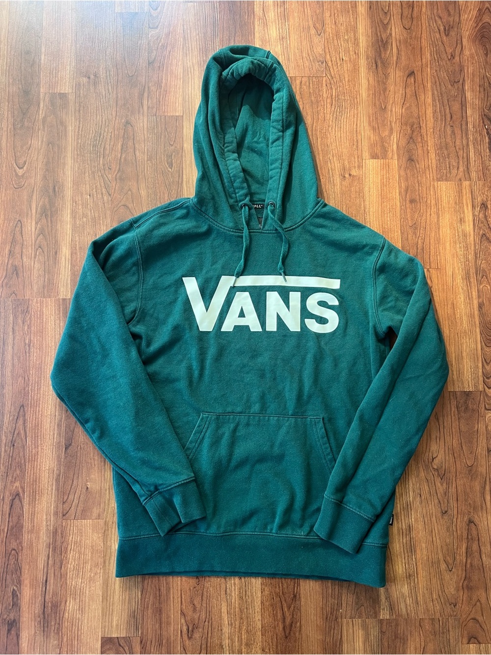 Vans Classic Logo Teal Green Pullover Hoodie Sweatshirt Men’s Small